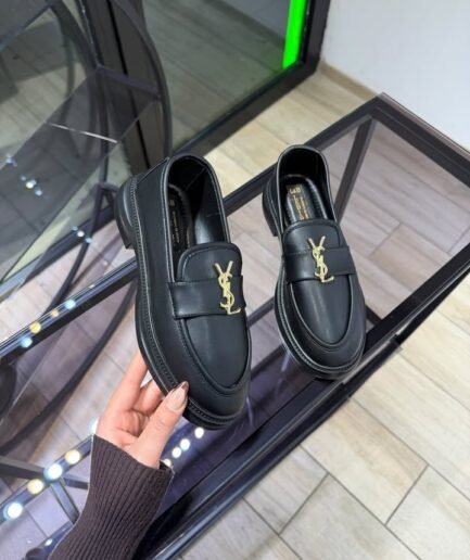 PLATFORM LOGO LOAFERS